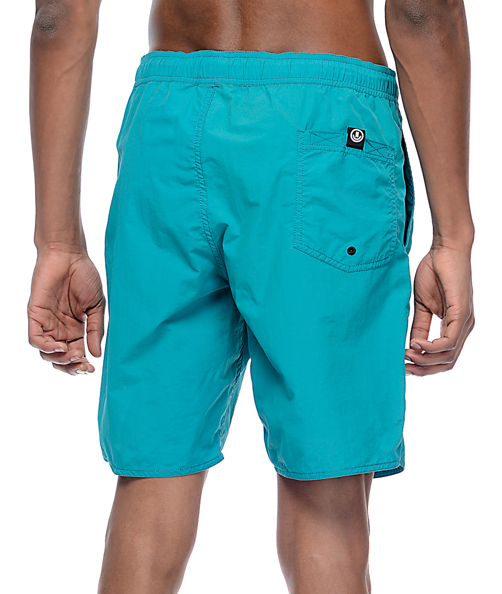 Neff Neon Teal Nylon 19" Board Shorts Zumiez